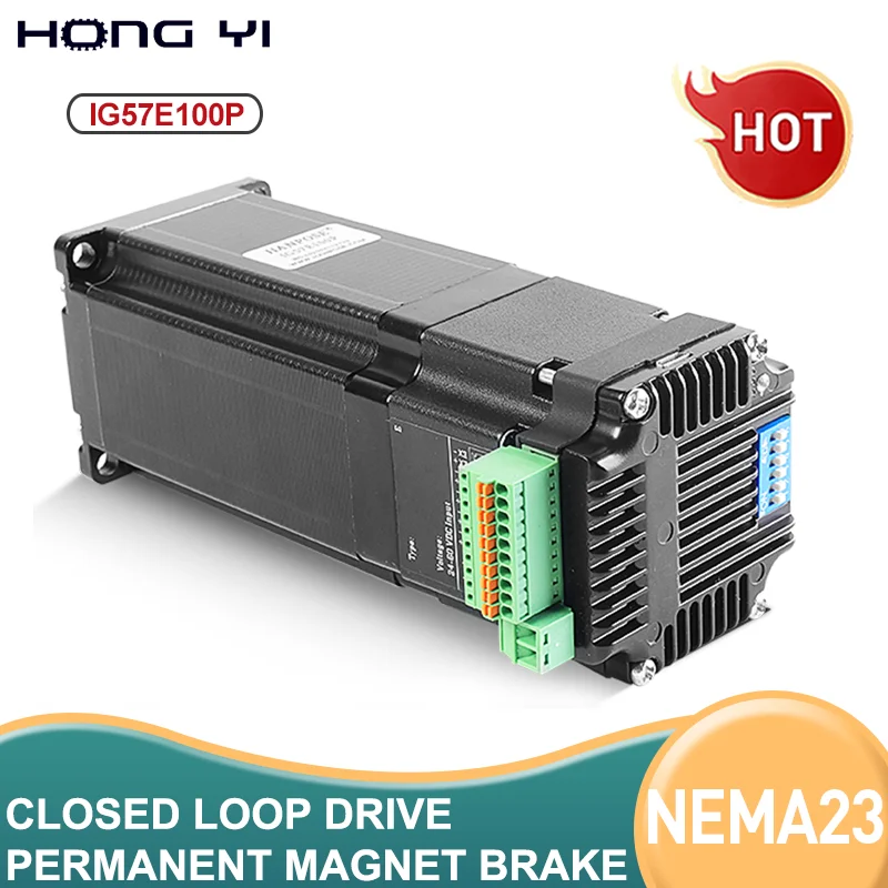 

NEMA23 IG57E100P 2.5A 4.0V 3N.m integrated closed-loop drive stepper motor permanent magnet brake power-off self-locking pulse