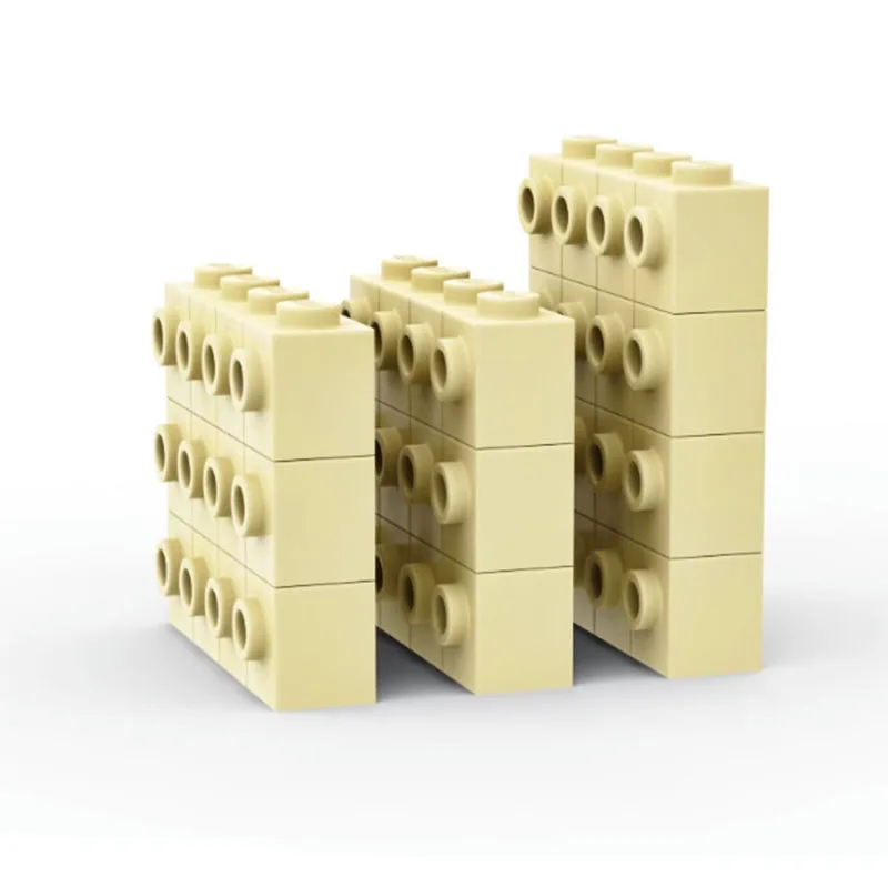 10PCS MOC Parts 87087 Brick Special 1 x 1 With Stud On Side Compatible DIY Assmble Building Blocks Particle