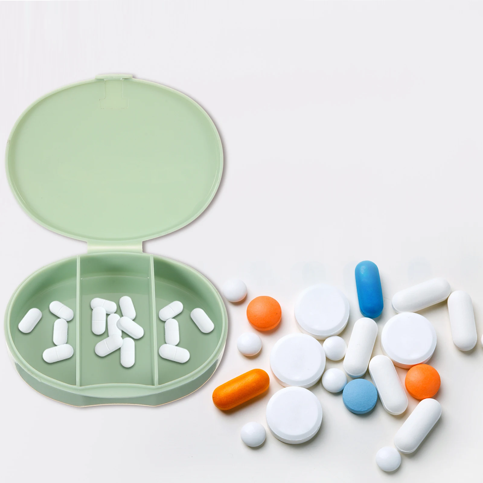 

3Pcs Medicine Organizer Box Compact Portable Pill Case for Travel Outdoor Adventure Sealed Small Container Safe PP Material