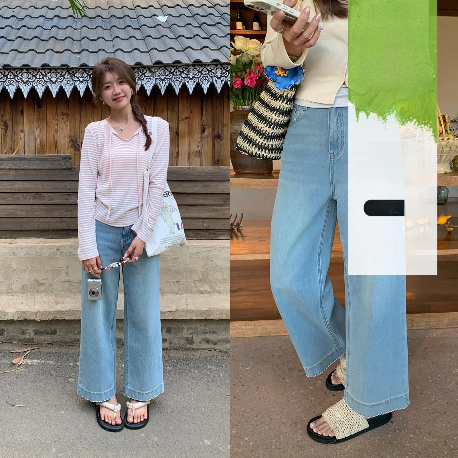 

Джинсы Sisilyon для женщин: весенне-летние, облегающие, стрейч в 4 направлениях, длина 9 дюймов, с высокой талией, прямые штанины, из смесового хлопка и денима