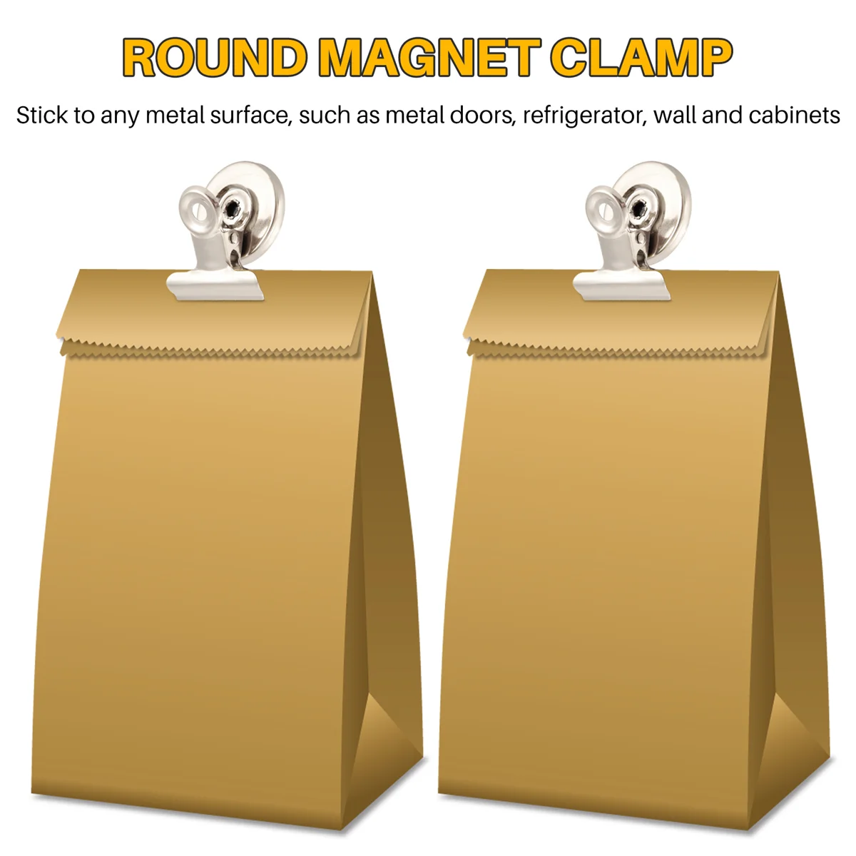 5 ชิ้นตู้เย็นแม่เหล็กคลิปข้อความผู้ถือจับแม่เหล็กโฮมออฟฟิศโลหะ GSY