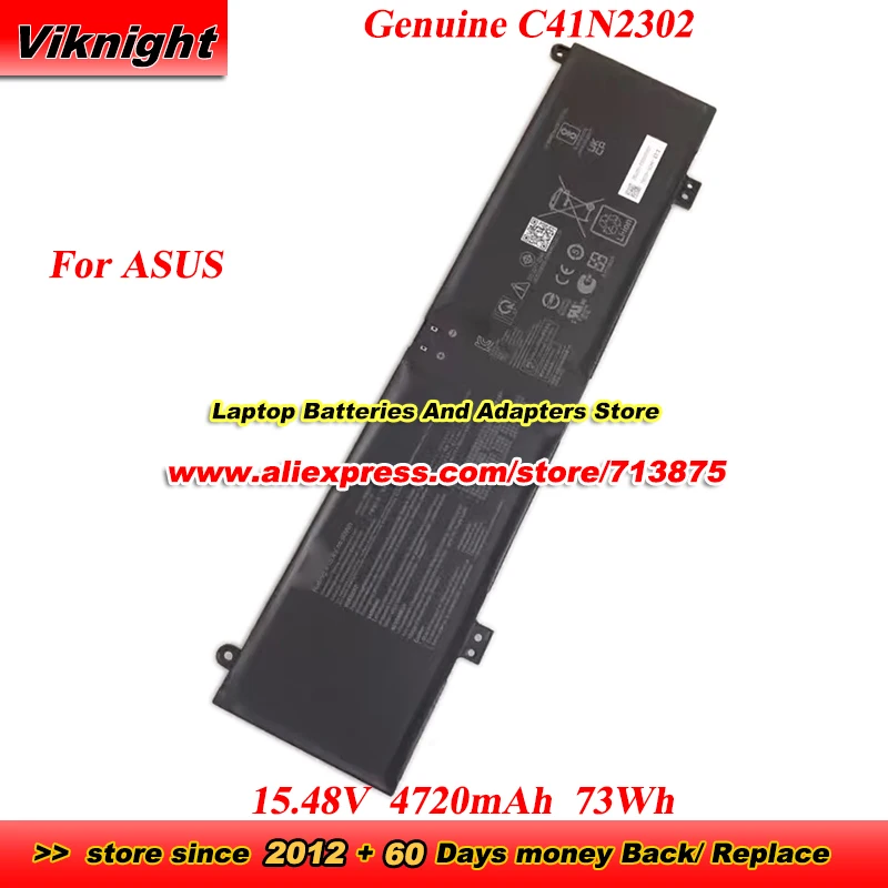 

Genuine C41N2302 Battery 15.48V 73Wh 0B200-04460000 for ASUS ROG Zephyrus G14 GA403UV GA403UI GA403UU FA401UV FA401WV FA401UU