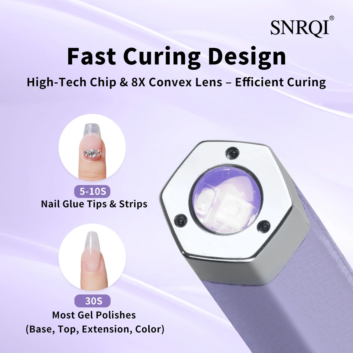 مصباح أظافر بمستشعر Ai، مصباح صغير LED بالأشعة فوق البنفسجية، مصباح لاسلكي قابل لإعادة الشحن لسطح المكتب وإضاءة تجفيف محمولة معالجة جميع جل الأظافر بسرعة