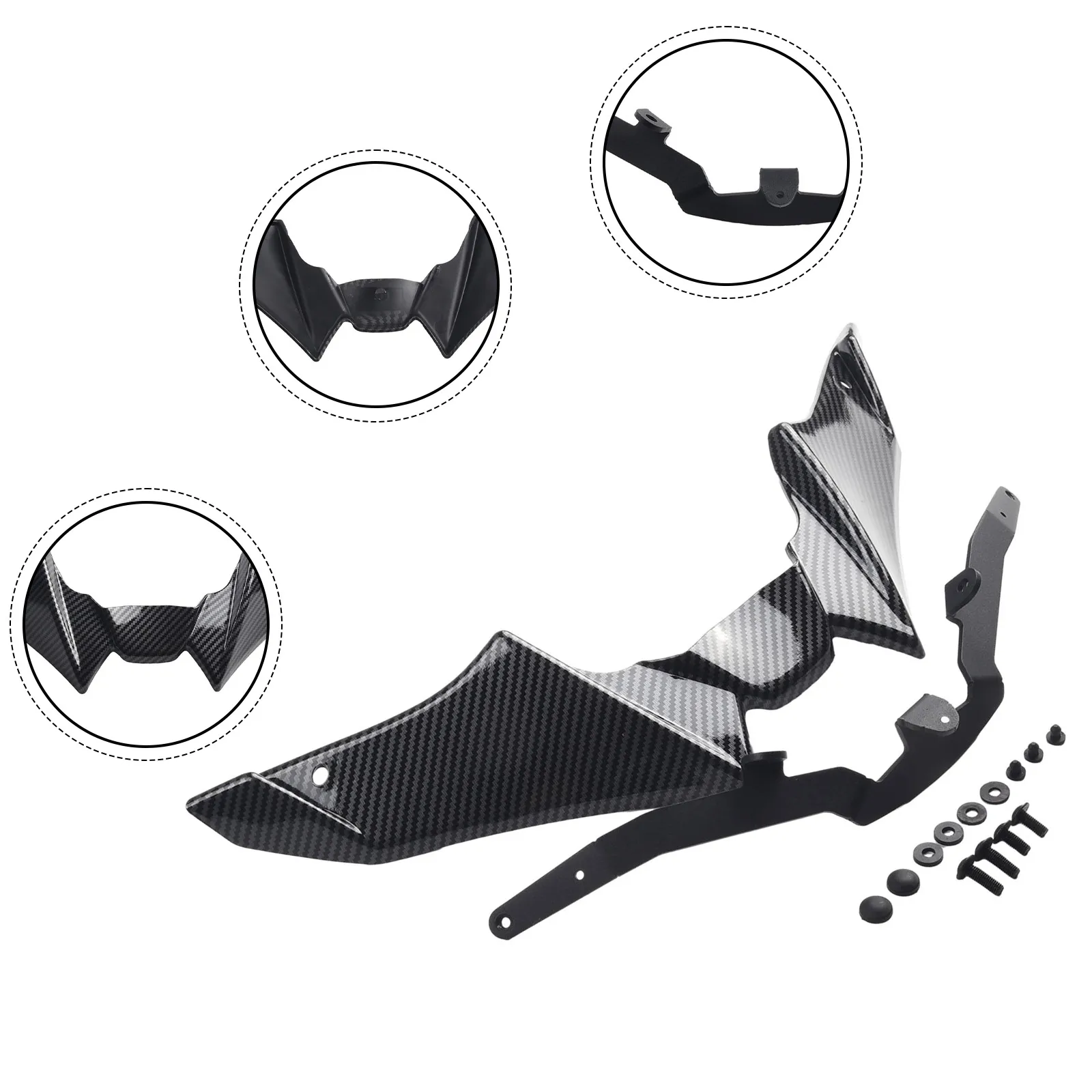 Carbon Fiber Spoilers for MT 09 2021 2023, Front Placement, and Easy to Use, Improve Riding Experience, Black Color