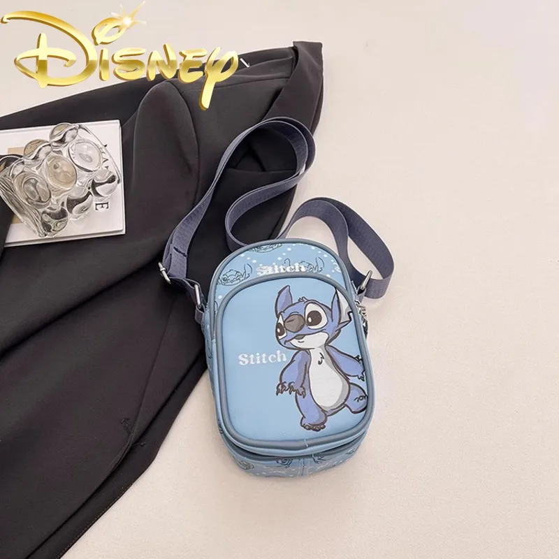 

Disney Stitch New Mini Women's Shoulder Bag Cartoon Cute Mini Women's Bag Fashion Trend Portable Light Print Mobile Phone Bag