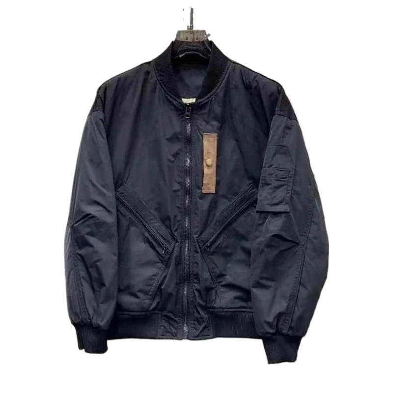 Spring  Autumn Coats New Fashion Brand Standing Collar Jacket High Quality Light Luxury Splicing Short Baseball Casual Jacket