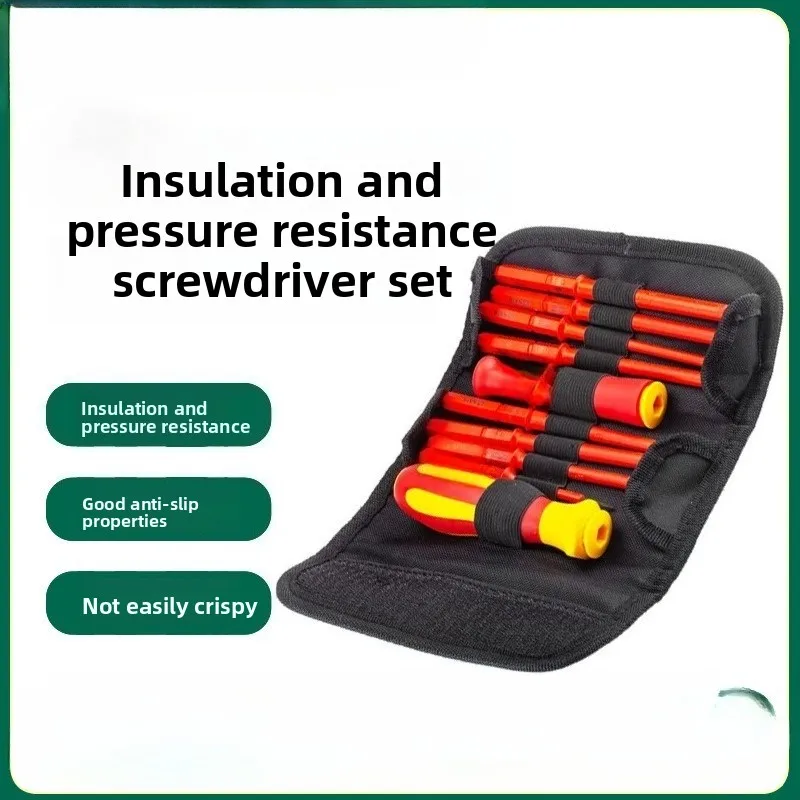 

10-Piece replaceable VDE insulated voltage screw batch set