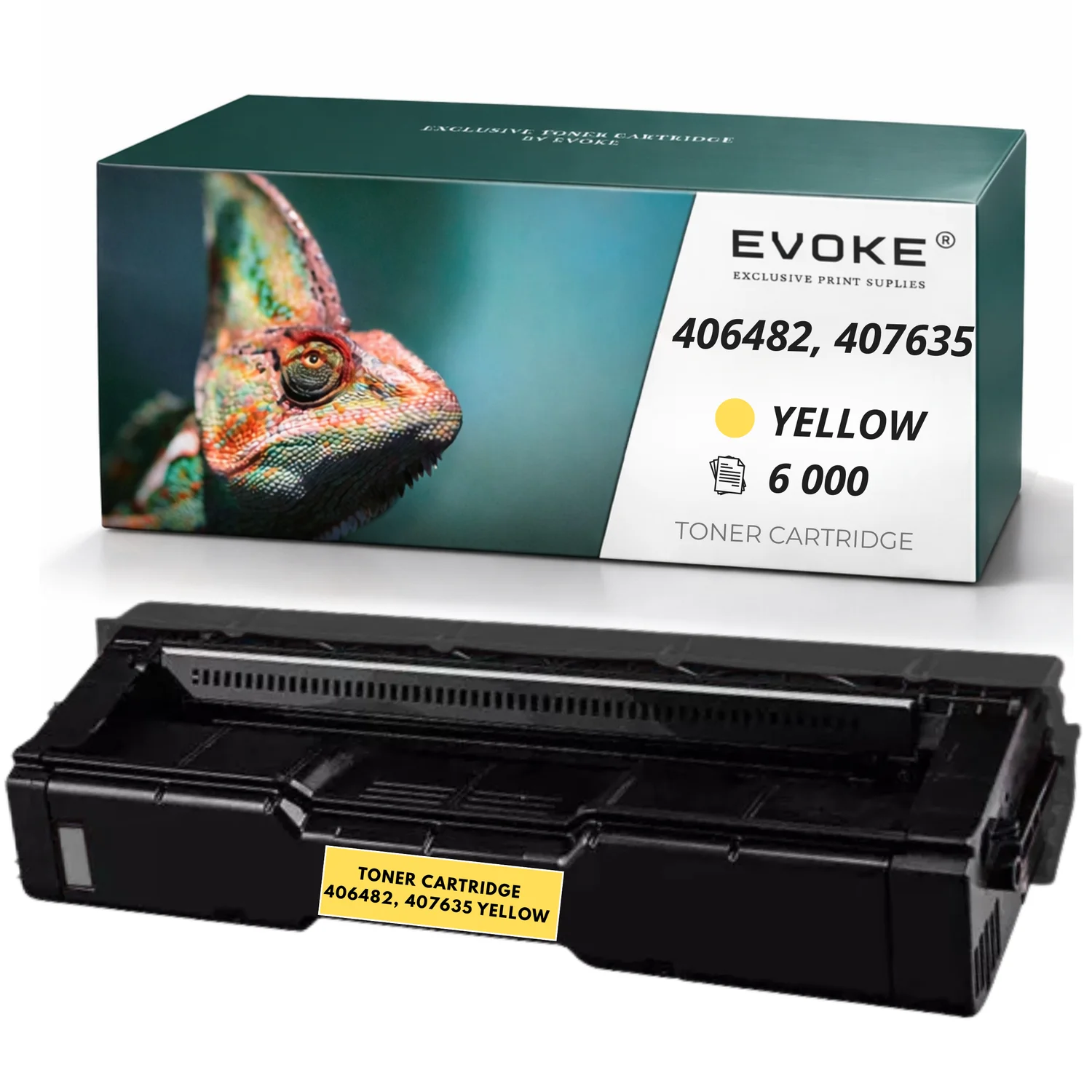 Evoke compatibele toner voor Ricoh Spc310H Y 406482 407635 Spc310Hy Spc310H 406482 407635 Geel 6000 pagina's Aficio Sp C231 C242 C310 C311 C342