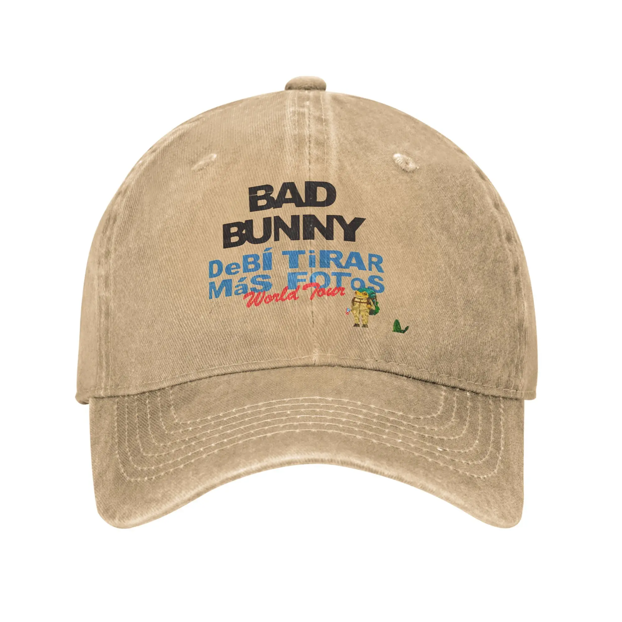 

Unisex Bads Bunnys Singer Debi Tirar Mas Fotos World Tour 2025 Caps Merch Baseball Cap Retro Trucker Hats Adjustable