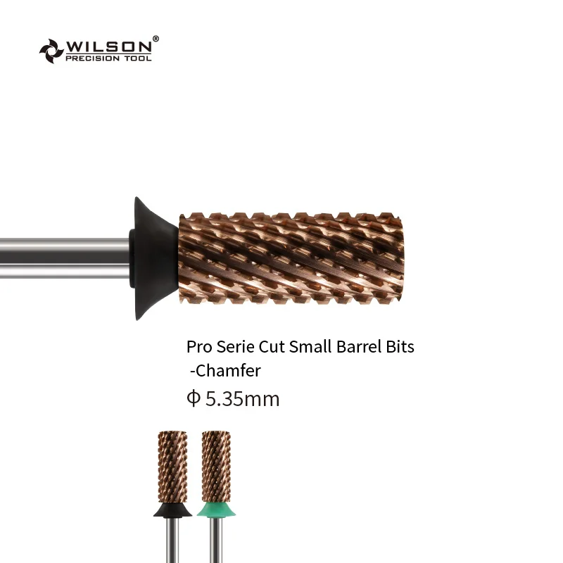 WILSON 5,35 mm Pro Series Cut Small Barrel Bits – Fase – Nagelbohrer, Gel entfernen, Maniküre-Werkzeug, Nagelzubehör, heißer Verkauf
