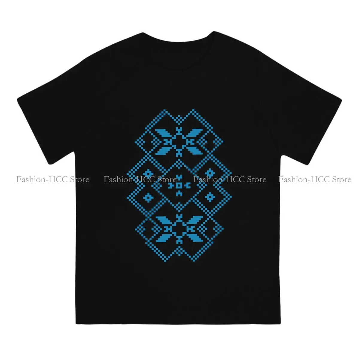 Ukrainian Vyshyvanka Ornament Polyester TShirt for Men Blue Classic Soft Leisure Sweatshirts T Shirt High Quality Trendy