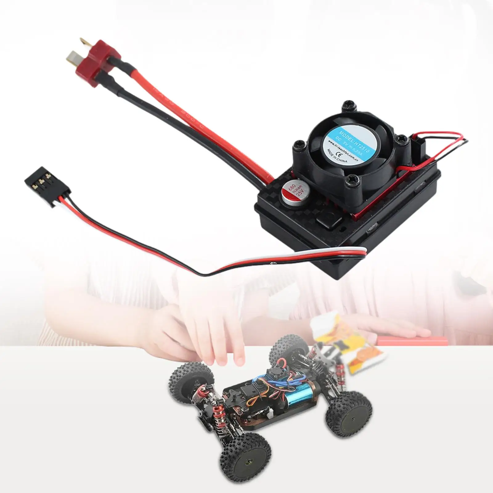 35A Brushless ESC DIY อะไหล่ทดแทนสำหรับการดัดแปลงสำหรับรุ่น 124017 144010 ขนาด 1/14