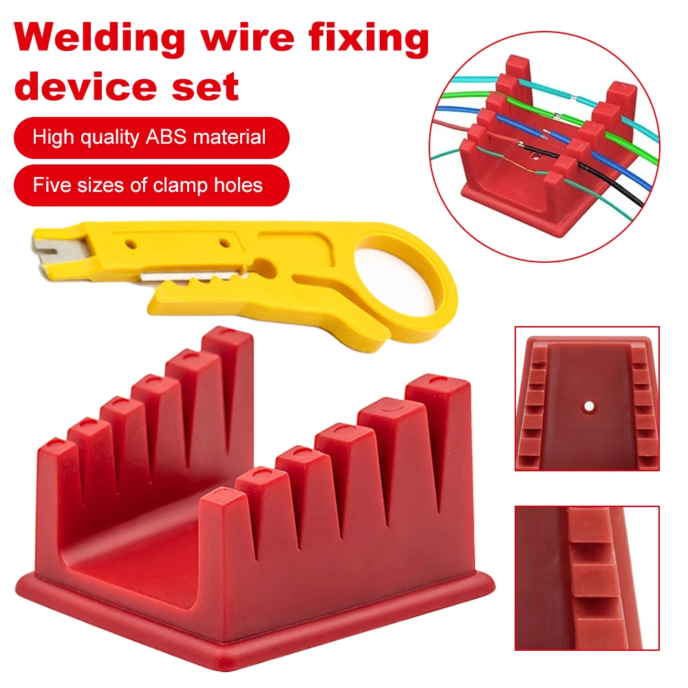 Welding Table Clamp Wire Clamp Welding Fixture Bracket Workbench Wire Clamp Thickness Clamp For Soldering with Wire Stripper DIY