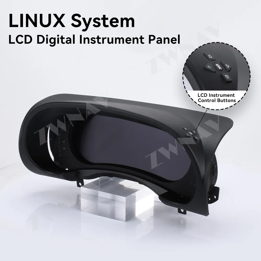 عداد المسافات LCD مقاس 12.3 بوصة لسيارة جيب رانجلر 2007 - 2010 طقم التحديث الداخلي نظام لينكس للوحة القيادة الرقمية