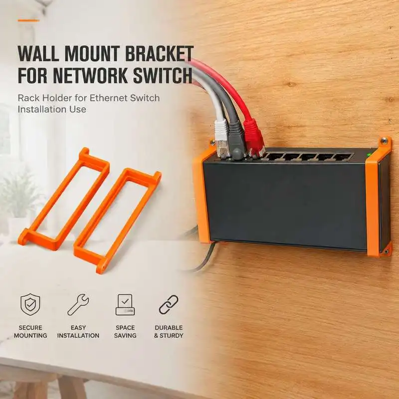 Network Switch Wall Mount Holder Fit For TL SG108 SG108E Ethernet Switch Installation Fixing Bracket