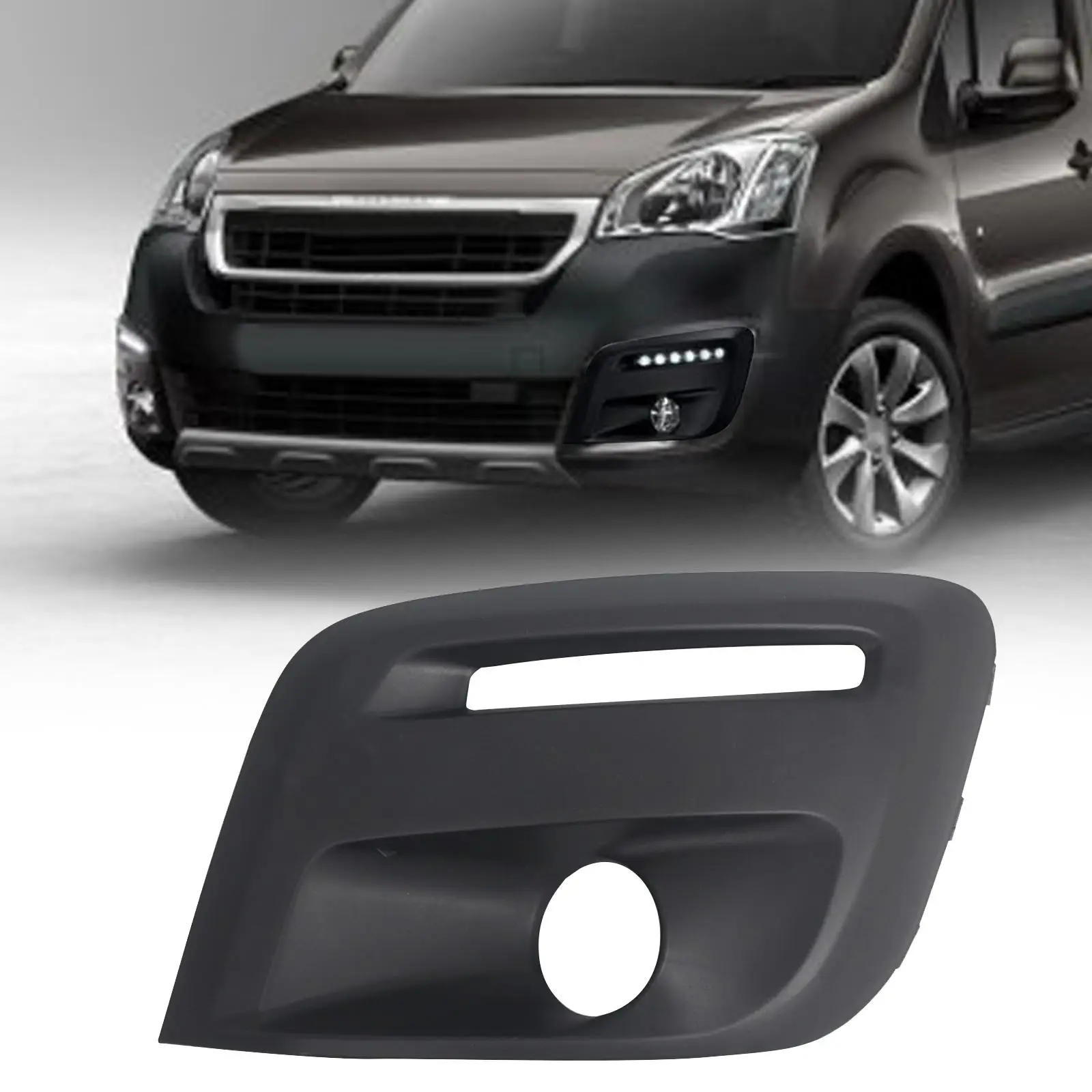 Front Lower Fog Light Grille Exterior Accessory 9810965777 Left Side Replace for Berlingo Black Easy Installation