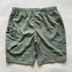 Nylon pockets shorts casual dyed beach short pant swim shorts outdoor loose shorts size M-XXL black