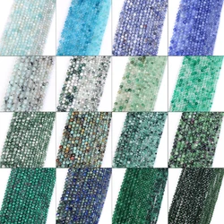 2 3 4mm Natural Stone Faceted Green Color Crystals Quartzs Jades Gemstone Round Spacer Beads For Jewelry Making DIY Bracelet 15