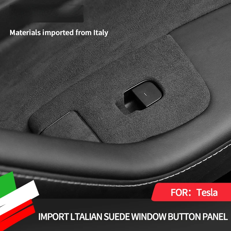 For Tesla Model 3 Y 2019-2023 Car Interior Window Lifter Switch Button Panel Decorative Cover Trim Sticker Accessories