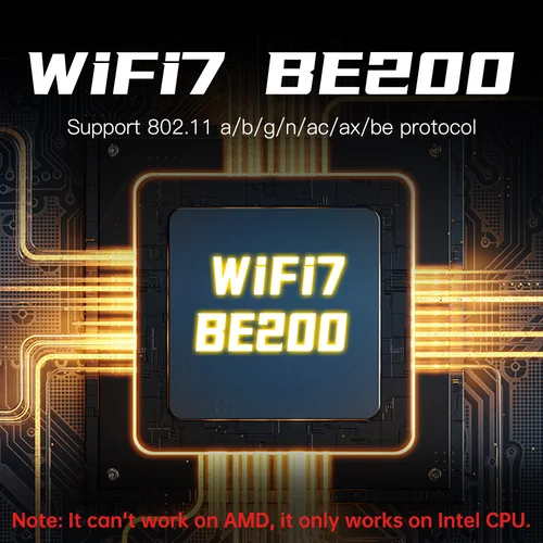 Imagen 2 del producto Adaptador Inalámbrico fenvi WiFi 7 FV-BE8800 para Intel BE200 Pcie, Bluetooth 5.4, Tri-banda 2.4G/5G/6GHz, Tarjeta Wifi7 802.11be para PC