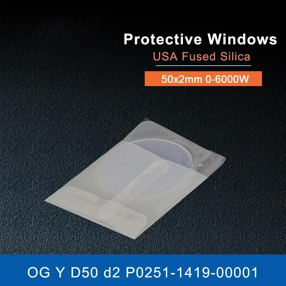 

0-6000W high quality Protective Windows Cover Slides P0251-1419-00001 OG Y D50 d2 For Fiber Laser Welding Head Machines