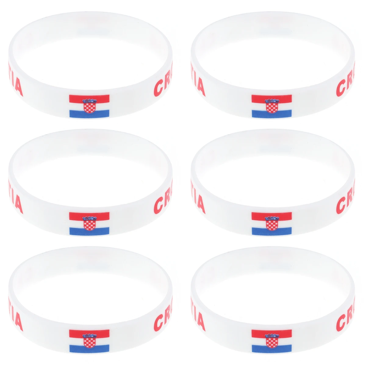 6 Pcs to Weave Bracelet Child Wrist Bands Soccer Country Flag Wristband