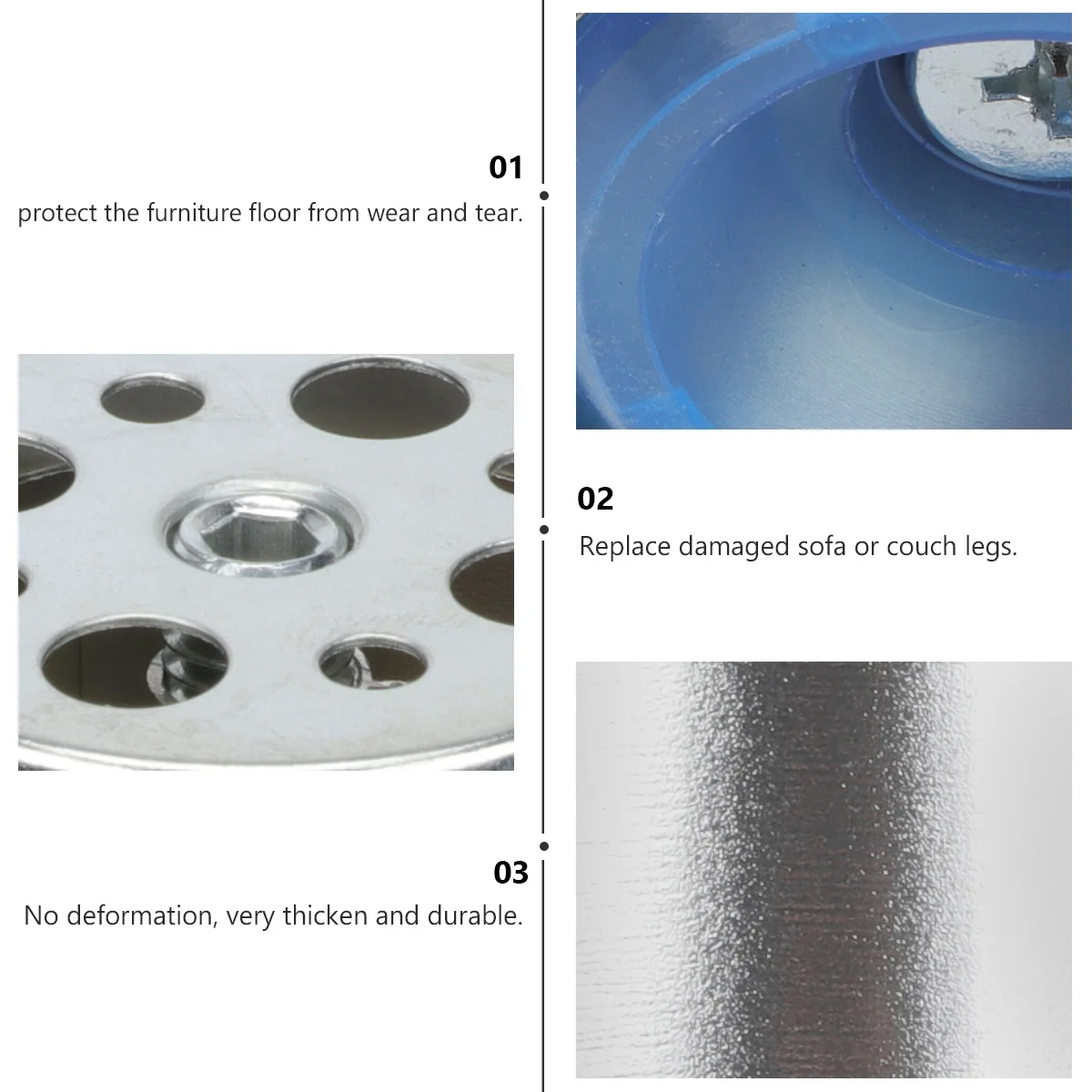 

4pcs Cabinet Adjustable Aluminum Alloy Furniture Support Feet Round Shape For Sofa Table Furniture Legs Bed Cabinet