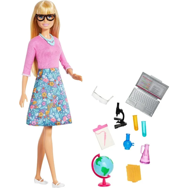 

Original Barbie Doll Teacher Career with Accssories Dolls for Girls Toys for Girls Top Brand Birthday Christmas Gifts Assorted