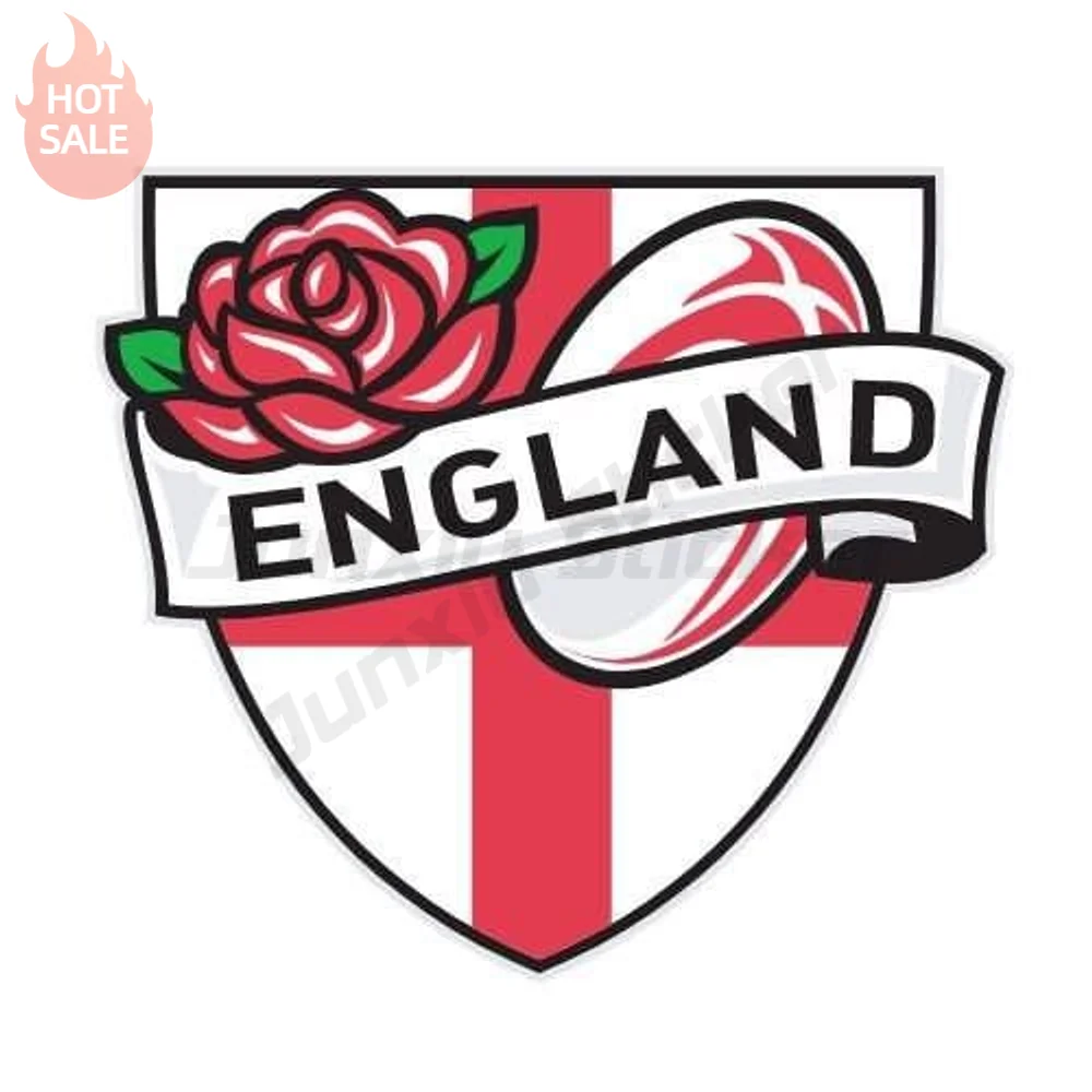 Flag England National Saint George Cross Stylish PVC Decal For Rear Window UV Resistant Scratch Cover Sticker Vehicle Decor
