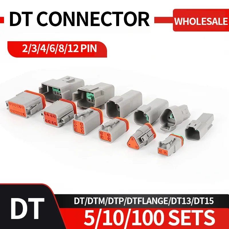 

DEUTSCH CONNECTOR DT/DTM/DTP/DT15/DT13 connector flange male DT06-2S automobile waterproof connector DT04-2P female plug