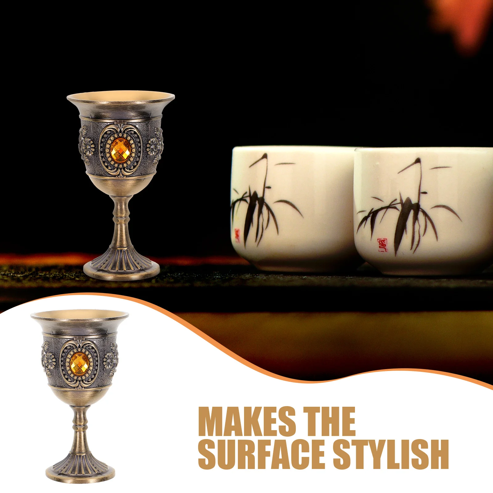 

Goblet Silver Goblets Colored Cup Flutes Retro Decor Wedding Ancient Elegant Accessories Banquet