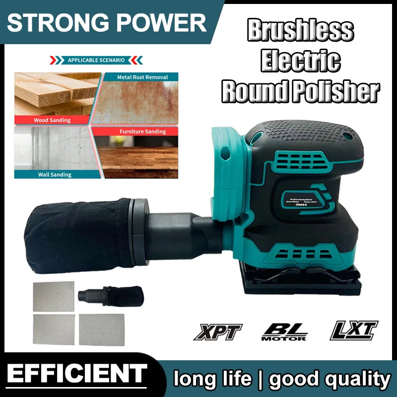 

Fit Makita Electric Cordless Disc Random Orbital Brushless Sander Grinding Polisher 3-Speed Sanding Machine 18V Battery