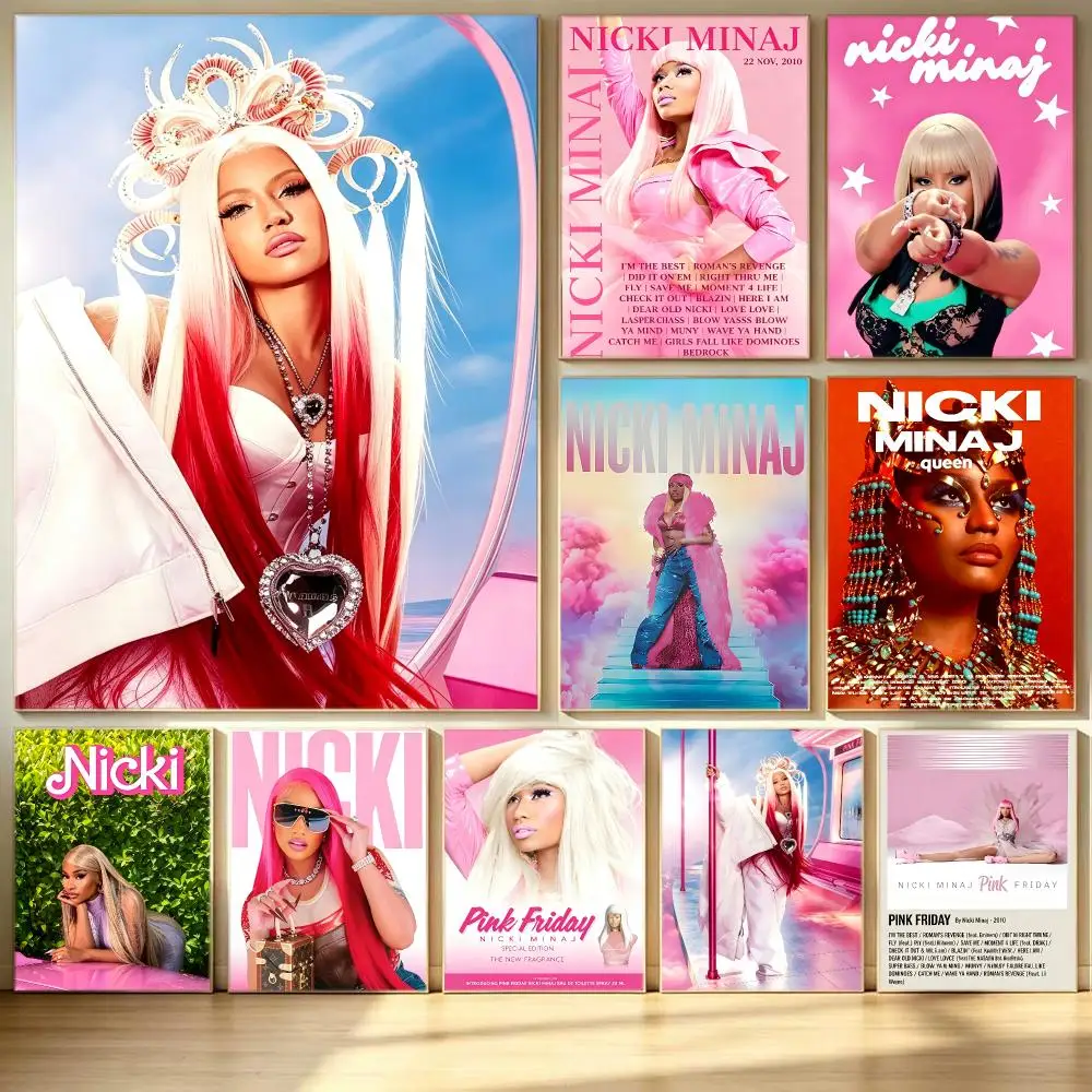 music Nicki Minaj Poster Poster HD  Printing Soothing and Cream Style Home Decor for the Living Room cafes Gift Giving
