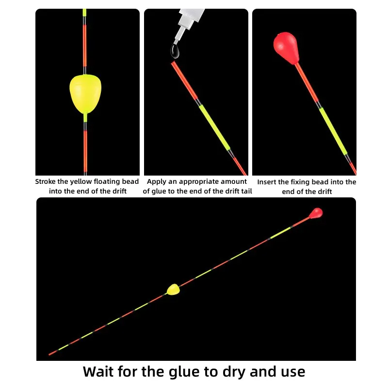 Flotteur rouge/jaune, haricots accrocheurs, sensibles et visibles, Ultra léger, Signal de pêche, perles d'expéditeur, matériel de pêche, outils pour poissons