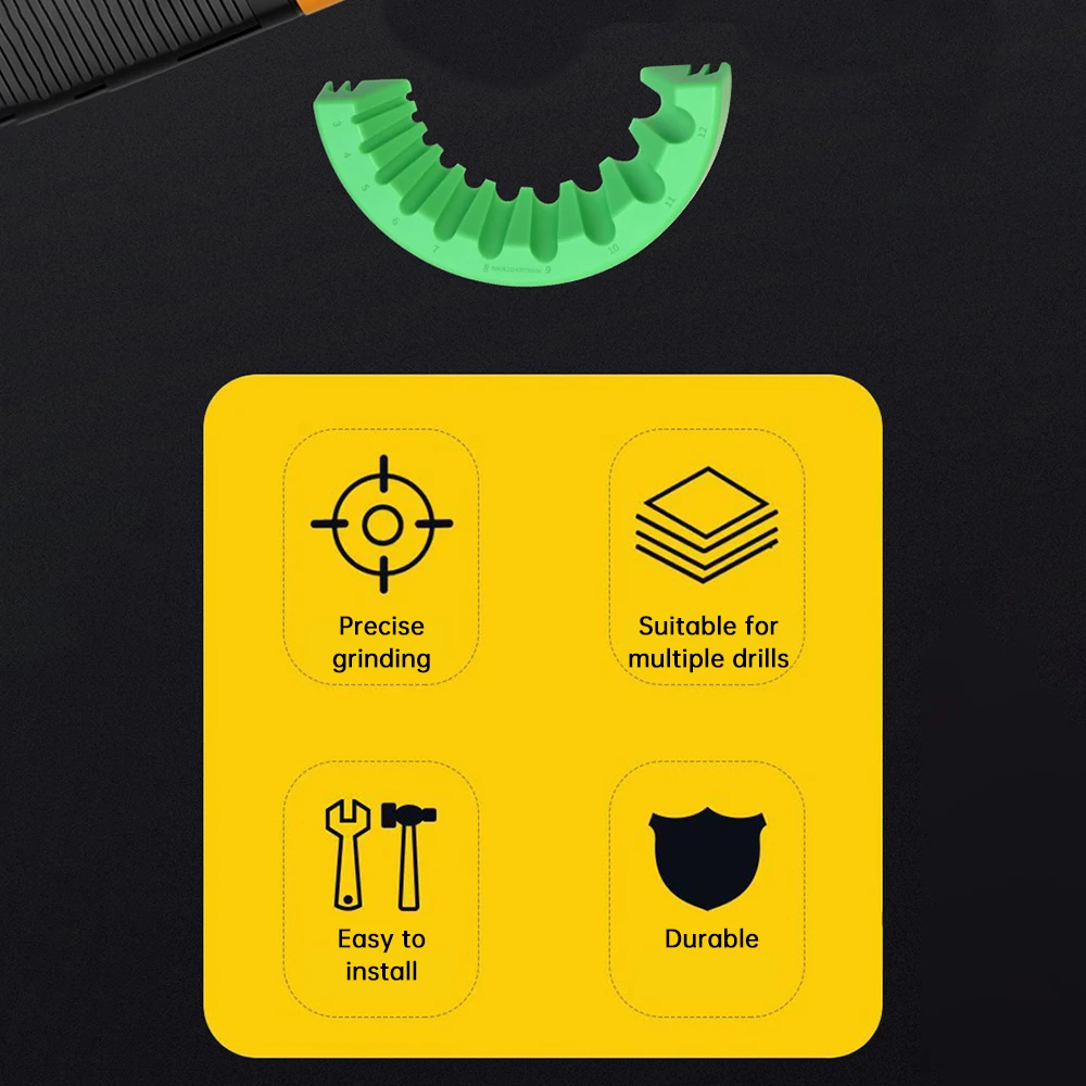 3-12 มม.10 ชุดเจาะรูบิตบด Sharpener เครื่องบดมุมสิ่งที่แนบมา Precision เจาะ Brack ขัดเครื่องมือ