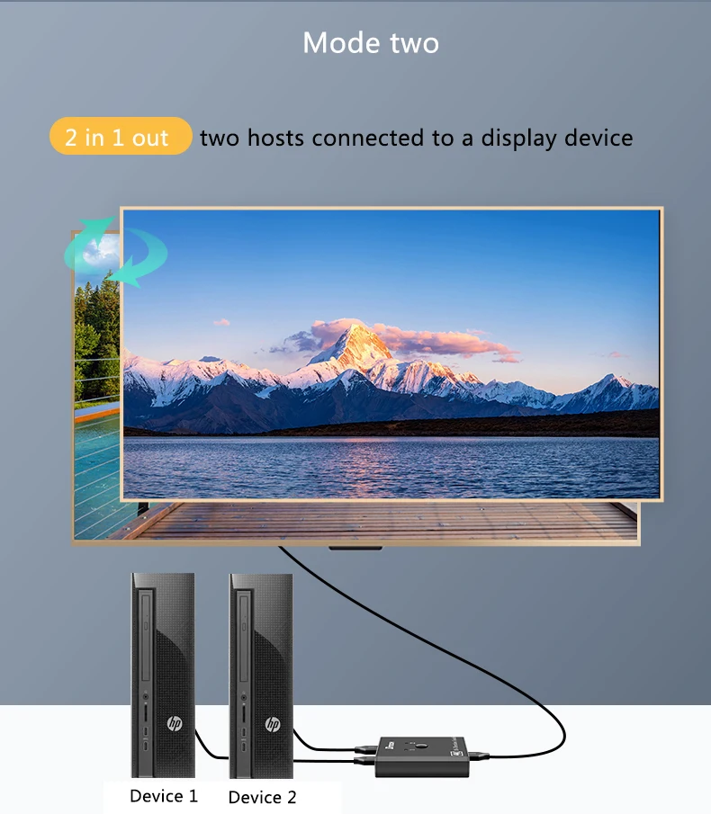 2 uds DTECH nuevo 4k @ 30hz pantalla HD transmisión bidireccional 2 en 1 salida y 1 en 2 salida Video Hdmi Switcher