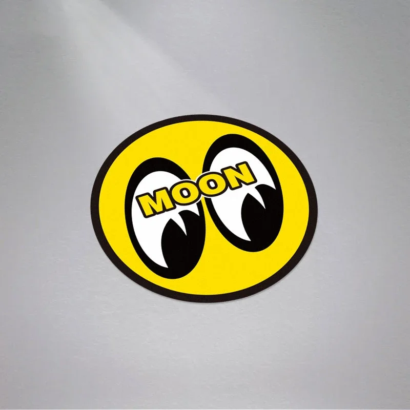 Car Stickers for Cartoon Moon Equipment Speed Shop Eyes Automotive Truck Oil Tank Decal Motor Bike Helmet Decal Tape