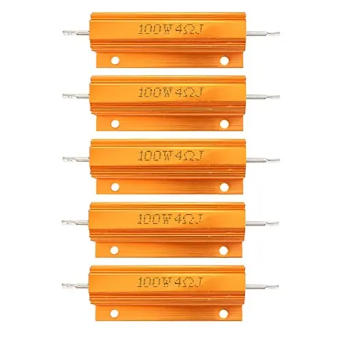 5pcs 100W 4 Ohm luminum Case Wirewound Resistors Mounted Resistor Adapters Compatible with Ring Doorbell