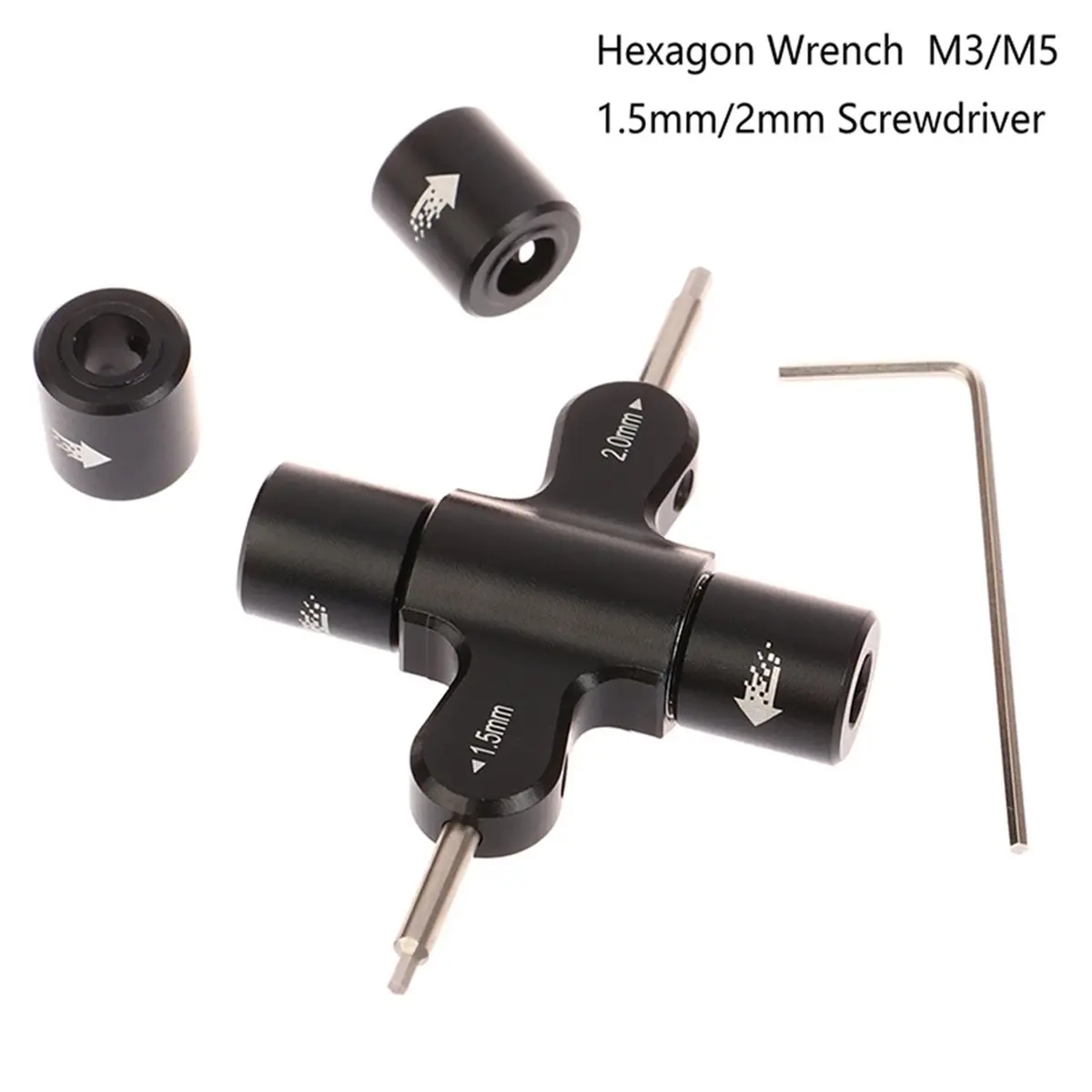 (AD11] M3 M5 Ratchet Wrench Nut Hexagon Screwdriver 1.5mm 2.0mm Quick Release Propeller Motor Prop Tool