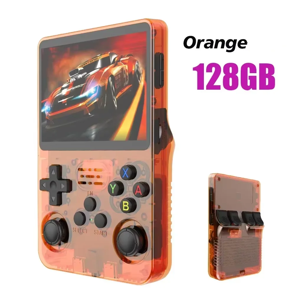 R36S Retro Handheld Video Game Console ARKOS Systeem 3,5 Inch IPS Scherm Klassieke Draagbare Pocket Video Player 128G Games jongen Gift