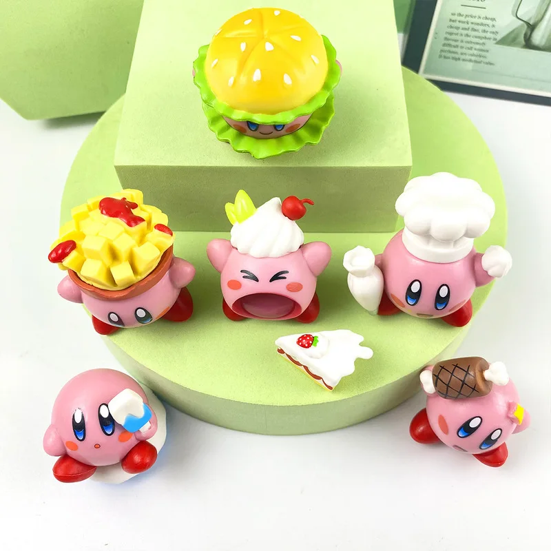 Anime Q-version Star Kirby Blind Box Handmade Beach Party Summer Surfing Tide Play Toy Ornament Baking Decoration Gift