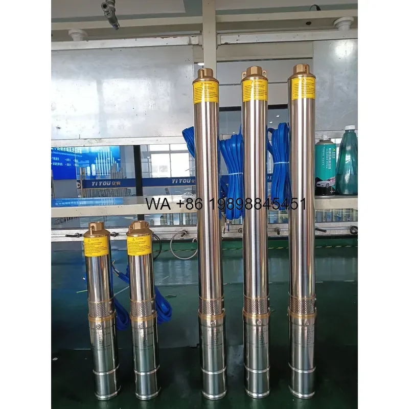 Wmwmnu 4 Inch DC Solar Water Pump with Plastic Impeller and Solar Panels for Borehole Farm Irrigation System