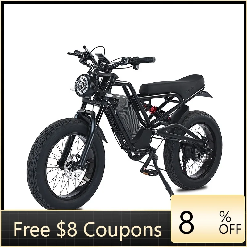 

STLF High Power Chopper Ebike 20 Inch Electric Dirt Cross Mountain Downhill Dirt E Bike Fat Tire Offroad 1500W Motor Bikes Alumi