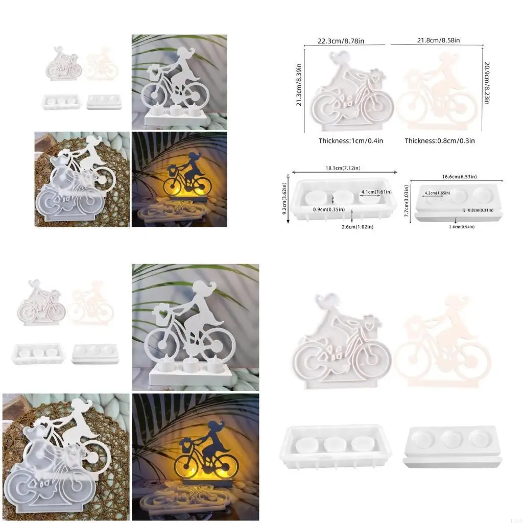 

Handmade Craft Silicone Molds Resin Molds Bike Girl Easy Demolding Mold
