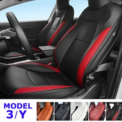Nieuwe Stijlen Volledige Set Zwart Rood Stoelhoezen Voor Tesla Model 3 Y Vier Seizoenen Waterdicht Vuilwerend Interieur auto Accessoires