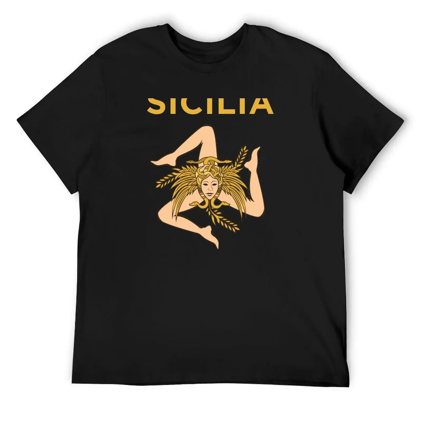 

Sicily Trinacria T-Shirt blanks anime t shirts mens workout shirts