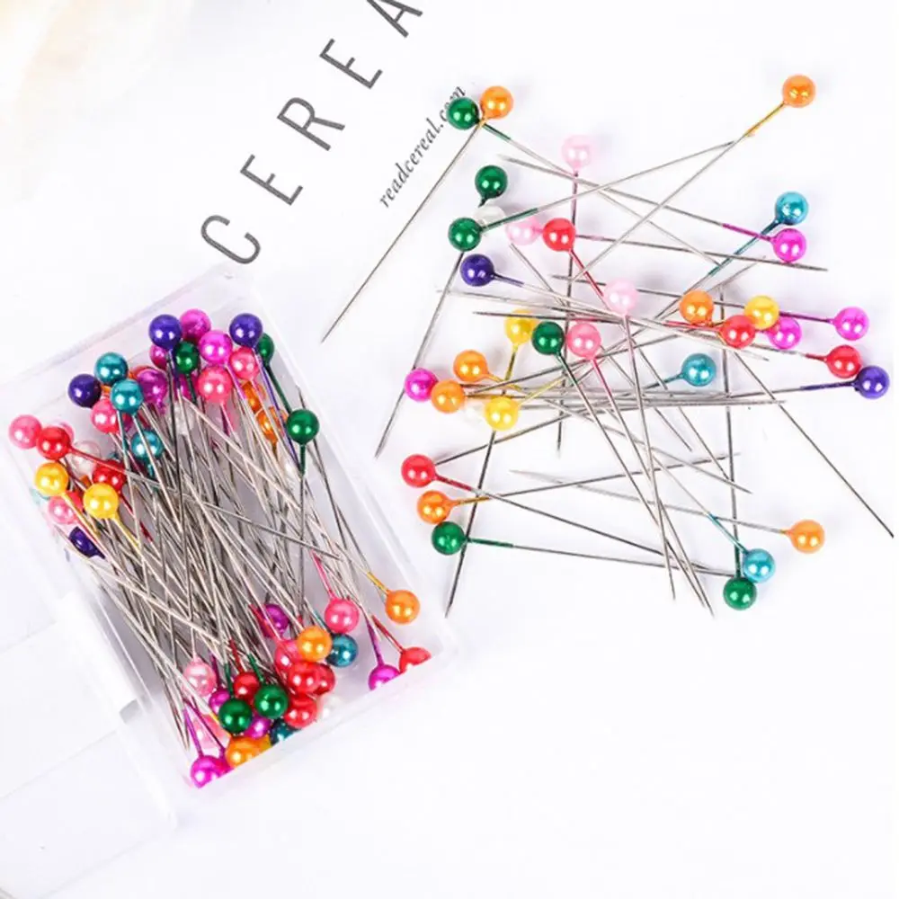 

100PCS/lot Florists Wedding Accessories Round Pearl Head DIY Dressmaking Pins Sewing Tools Jewelry Decoration Straight Pins