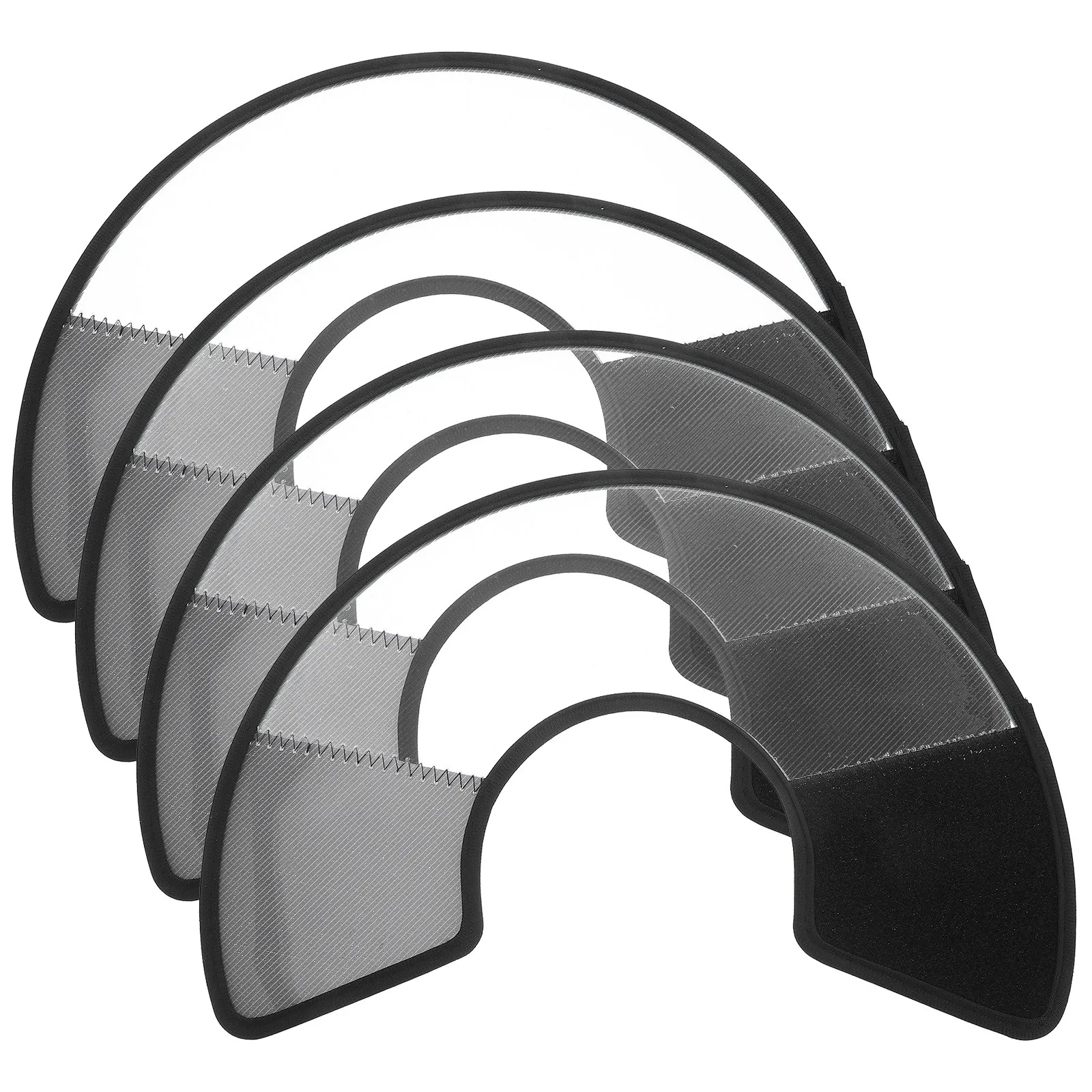 4 unidades de Collar Protector para Mascotas, Cono de Recuperación Ancho y Grueso, Protector de Cuello Isabelino de Plástico Ajustable para Perros, Gatos y Gatitos