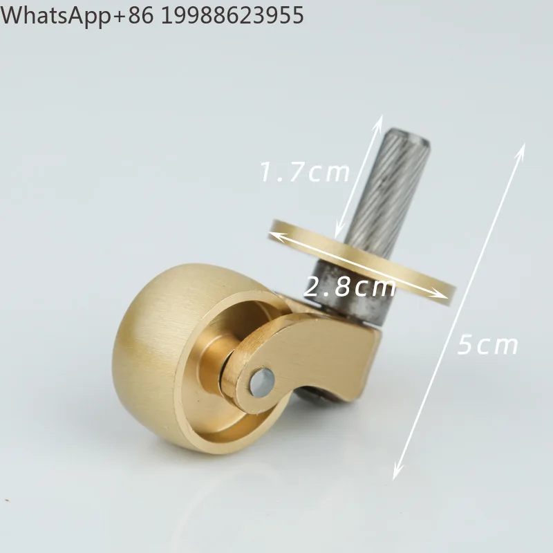 4PCS/Lot 32mm Brass Casters Heavy Duty amp; Safe for All Floors, Gold Polished Finish Casters Wheels for Chairs/Tables/Furniture