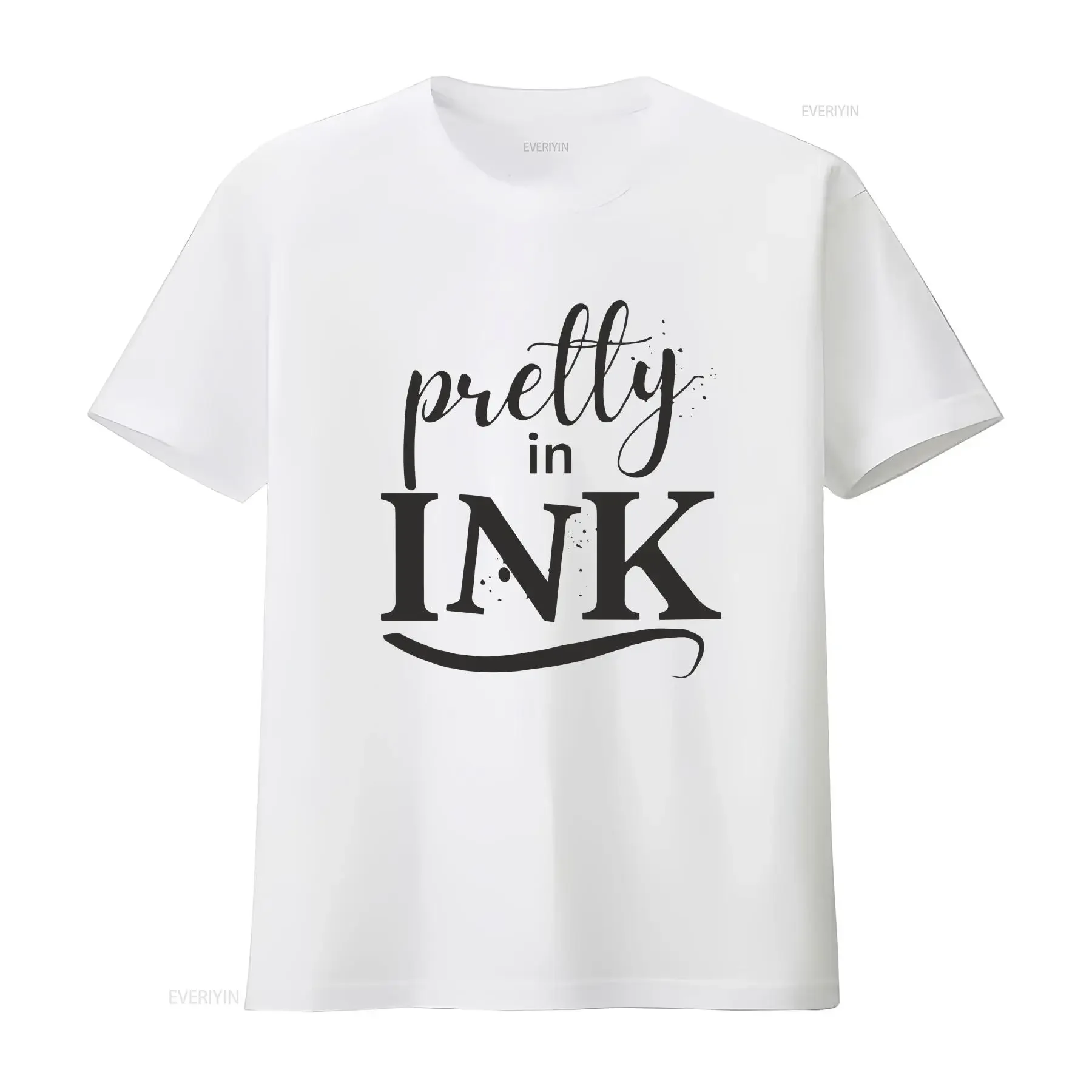 Pretty In Ink T Shirt Tattoo Lover Addict Tatted Mom Tatts vintage Washed Slightly Unisex Top For Everyday Wear Stretched